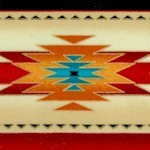 Tucson - Gilded Southwestern Stripe in Terracotta