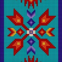 Tucson - Beaded Style Southwestern Vertical Stripe in Turquoise