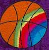 All Star Sports - Tossed Rainbow Basketballs-SALE! (ONE YARD MINIMUM