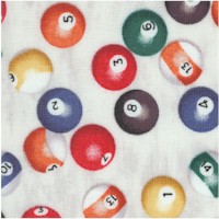 Man Cave - Tossed Billiard Balls on Ivory