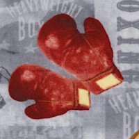 Tossed Boxing Equipment and Vintage Graphics