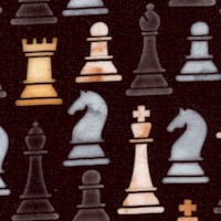 Checkmate - Chess Pieces on Black by Kate Ward Thacker