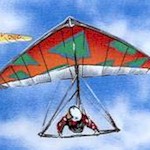 Something to Talk About - Hang Gliders in the Sky - SALE! (MINIMUM PURCHASE 1 YARD)