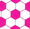 Sports Club - Soccer Ball Motif in Pink and White by Dan Morris