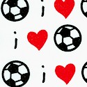 I Love Soccer by Kayla May- LTD. YARDAGE AVAILABLE