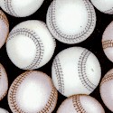 Pretty Sporty - Tossed Softballs on Black by Dan Morris