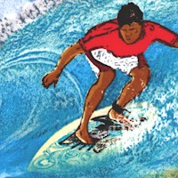 Sun, Surf, Sand - Surfers by Jeremy Wright
