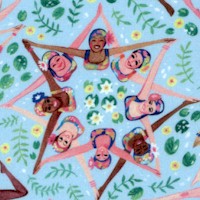 Syncronicity - Synchronized Swimmers in Formation - SALE! (MINIMUM PURCHASE 1 YARD)