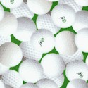 Tee Time - Golf Balls on Kelly Green by Fresh Designs