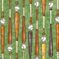 Grand Slam - Baseball Bats and Balls on Green