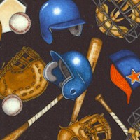 Grand Slam - Tossed Baseball Gear on Black by Dan Morris