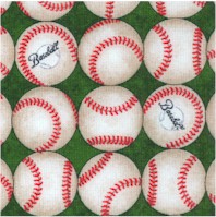 Grand Slam - Mini Baseballs on Green  by Dan Morris