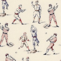 American Pastimes - Vintage Baseball Players on Cream