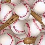 Sports Collection -Packed Three Dimensional Baseballs and Bats - BACK IN STOCK!