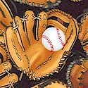 Tossed Baseball Gloves and Balls on Black