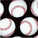 Sports Life - Tossed Baseballs on Black by Karen Foster