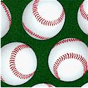 Sports Life - Tossed Baseballs on Green by Karen Foster