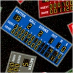 Sports Life 5 - Baseball Scoreboards and Baseballs on Black