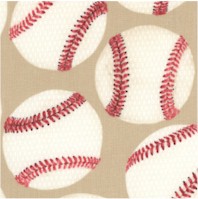 All Sports - Tossed Textured Baseballs on Beige by Maria Kalinowski