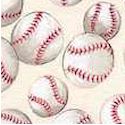 Tossed Baseballs on Cream - BACK IN STOCK!