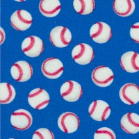 Tossed Small Scale Baseballs on Blue (Digital)