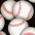 Sports Life 3 - Tossed Baseballs on Black 