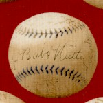 Who's On First - Vintage Baseballs on Red 