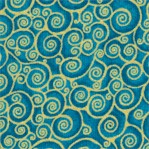 Klimt-Inspired Gilded Scroll on Teal