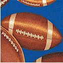 Touchdown - Official Size - Tossed Large Scale Footballs on Blue