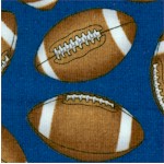 The Whole Nine Yards - Tossed Footballs on Blue by Dan Morris