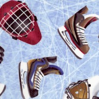 Love of the Game - Tossed Hockey Equipment on Ice