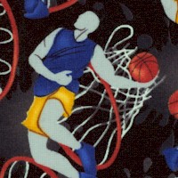 Love of the Game - Tossed Basketball Players on Black