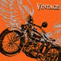 Retro Rider - Tossed Vintage Motorcycles by Rosemarie Lavin - LTD. YARDAGE AVAILABLE (.875 YARD) MUS