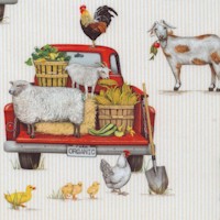 Down on the Farm - Pickup Trucks and Farmyard Friends