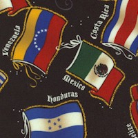 Latin Flags on Black