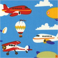 Flying by Day - Flying Machines in the Sky - SALE! (MINIMUM PURCHASE 1 YARD)