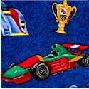 Speed Machine - Tossed Racecars, Flags and Trophies