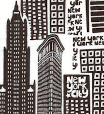 The Big Apple - Modern CItyscape in Black and White by Greta Lynn