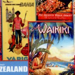 Library of Rarities - Vintage Travel Poster Collage