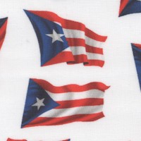 Puerto Rico Pride - Waving Flags on White