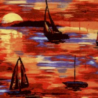 Portofino Sailboats at Sunset