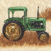 Down on the Farm - Tossed Tractors in the Field by Dan Morris