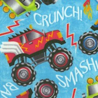 Monster Trucks and Sound Effects on Blue