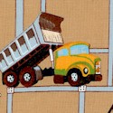 Rigs 'n Digs - Construction Trucks on Beige