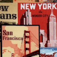 U.S. Vintage Travel Poster Collage