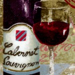 Wine Country - Vertical Wine and Grape Stripe - LTD. YARDAGE AVAILABLE