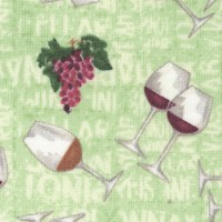 From the Vine - Tossed Wine Glasses and Grapes on Green