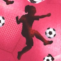 Born to Score - Tossed Women Soccer Players on Pink