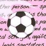 Girls Soccer - Tossed Balls and Sports Definitions on Pink