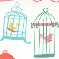 Tweet Tweet - Colorful BIrd Cages on White